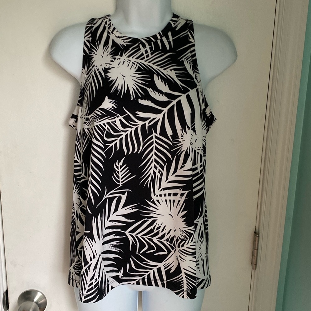 Workshop Republic Clothing Palm Print tank NWT